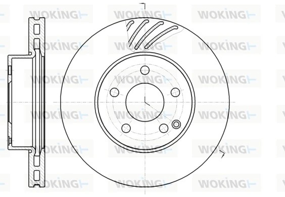WOKING féktárcsa - D61184.10 - TothCarparts