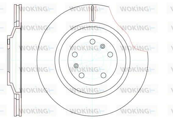 WOKING féktárcsa - D61206.10 - TothCarparts