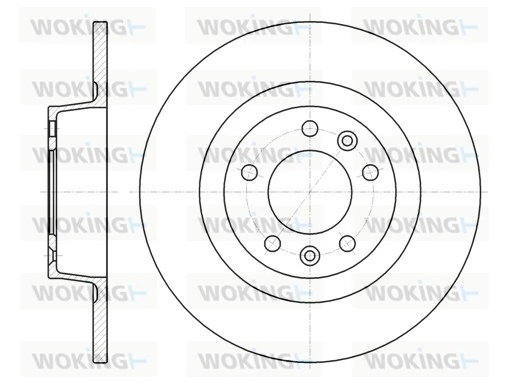 WOKING féktárcsa - D61312.00 - TothCarparts