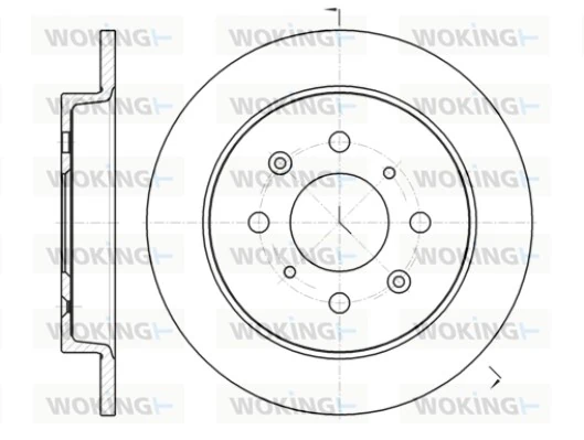 WOKING féktárcsa - D61395.00 - TothCarparts