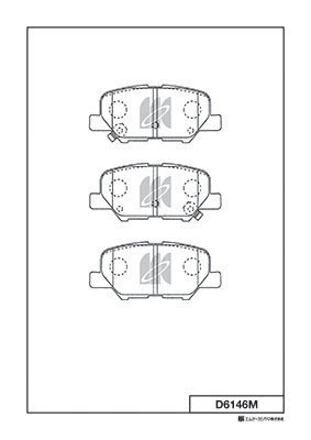 MK Kashiyama fékbetétkészlet, tárcsafék - D6146M - TothCarparts