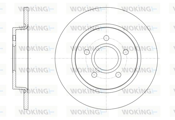 WOKING féktárcsa - D61503.00 - TothCarparts