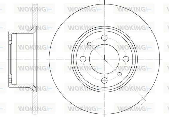 WOKING féktárcsa - D6156.00 - TothCarparts
