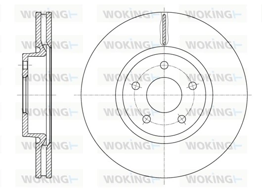 WOKING féktárcsa - D61562.10 - TothCarparts