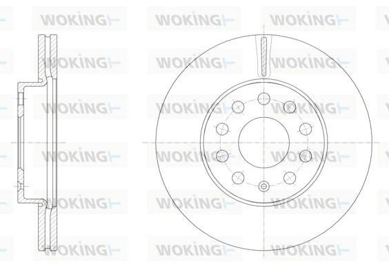WOKING féktárcsa - D61586.10 - TothCarparts