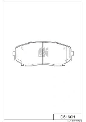 MK Kashiyama fékbetétkészlet, tárcsafék - D6160H - TothCarparts
