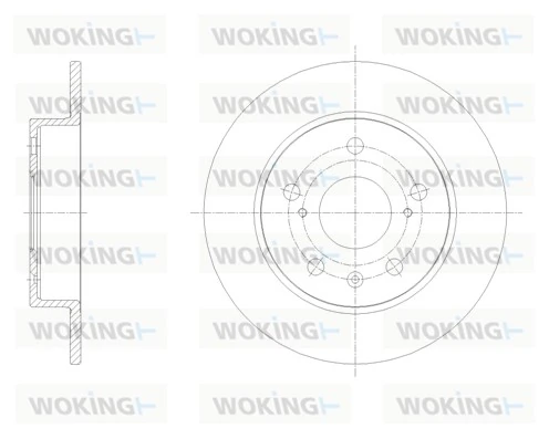 WOKING féktárcsa - D61666.00 - TothCarparts