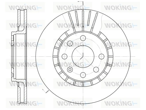 WOKING féktárcsa - D6178.10 - TothCarparts