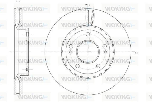 WOKING féktárcsa - D61801.10 - TothCarparts