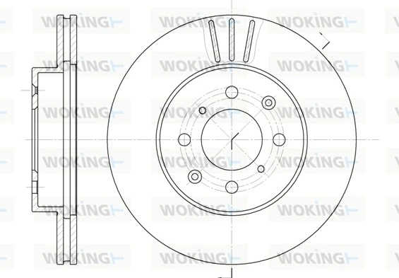 WOKING féktárcsa - D6226.10 - TothCarparts