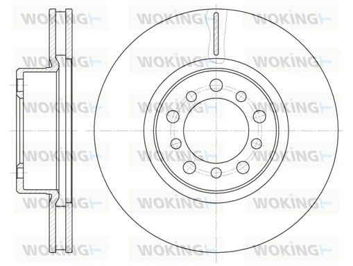 WOKING féktárcsa - D6345.10 - TothCarparts