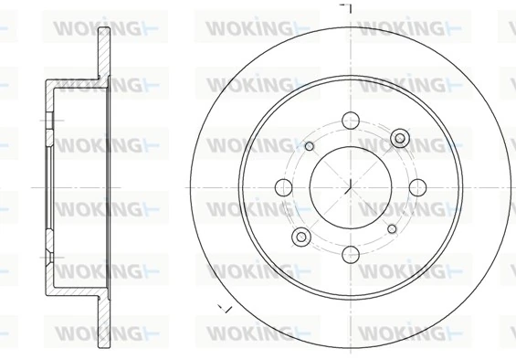 WOKING féktárcsa - D6521.00 - TothCarparts