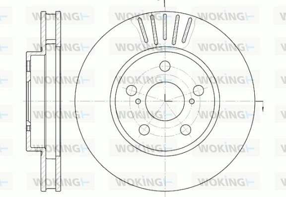 WOKING féktárcsa - D6541.10 - TothCarparts