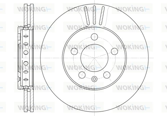 WOKING féktárcsa - D6545.10 - TothCarparts