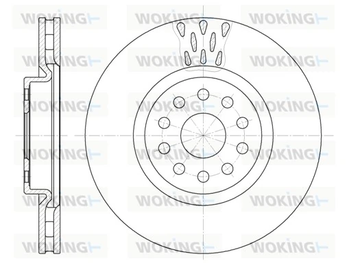 WOKING féktárcsa - D6563.10 - TothCarparts
