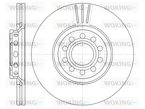 WOKING féktárcsa - D6596.10 - TothCarparts
