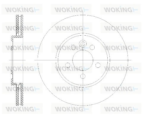 WOKING féktárcsa - D6614.10 - TothCarparts
