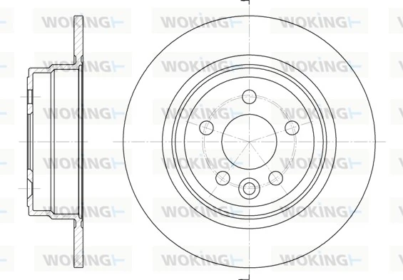 WOKING féktárcsa - D6615.00 - TothCarparts