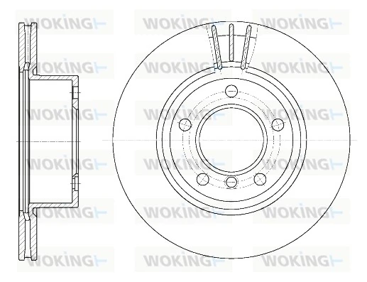 WOKING féktárcsa - D6652.10 - TothCarparts