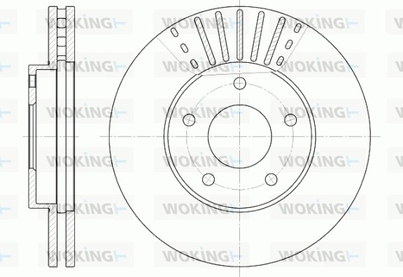 WOKING féktárcsa - D6681.10 - TothCarparts