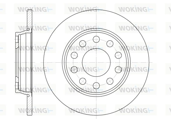 WOKING féktárcsa - D6731.00 - TothCarparts