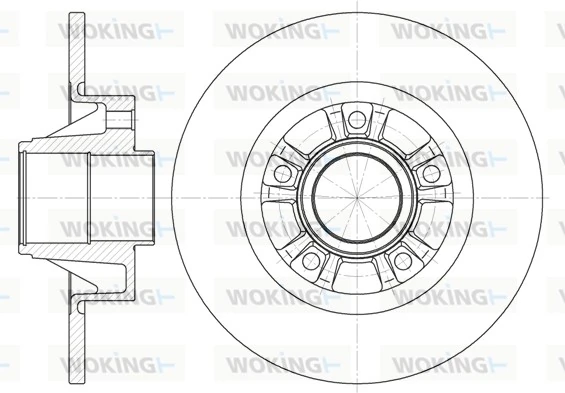 WOKING féktárcsa - D6733.00 - TothCarparts