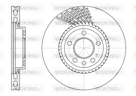 WOKING féktárcsa - D6749.10 - TothCarparts