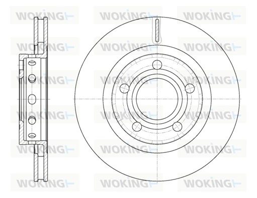 WOKING féktárcsa - D6822.10 - TothCarparts