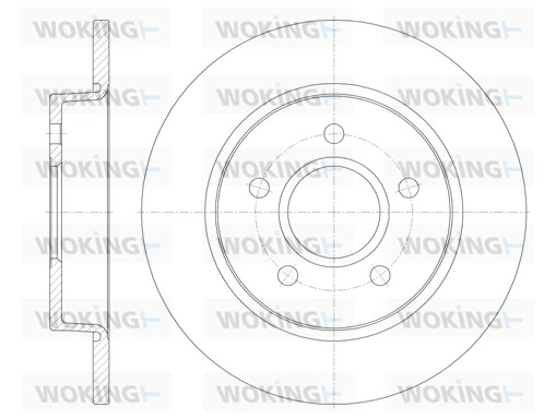 WOKING féktárcsa - D6846.00 - TothCarparts