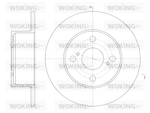 WOKING féktárcsa - D6871.00 - TothCarparts