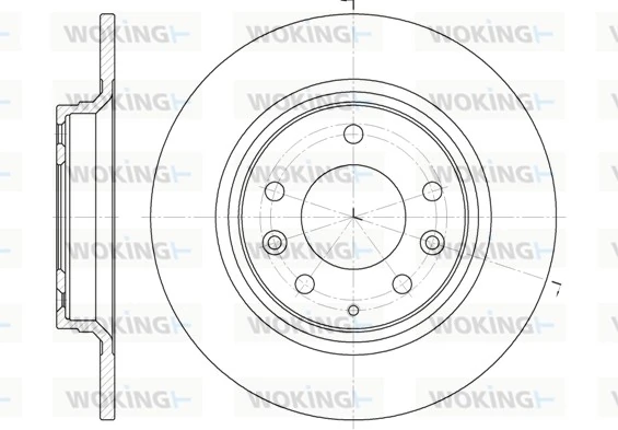 WOKING féktárcsa - D6881.00 - TothCarparts