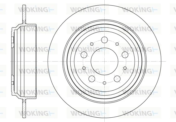 WOKING féktárcsa - D6924.00 - TothCarparts