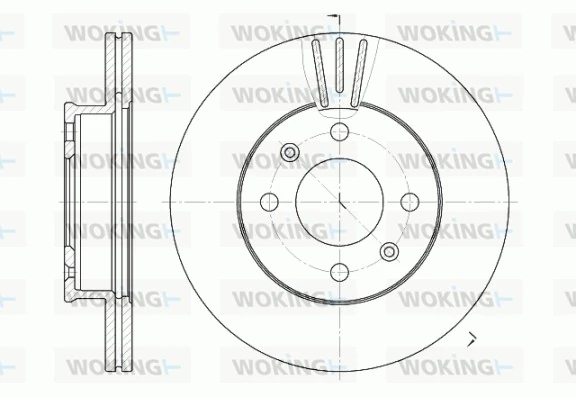 WOKING féktárcsa - D6958.10 - TothCarparts