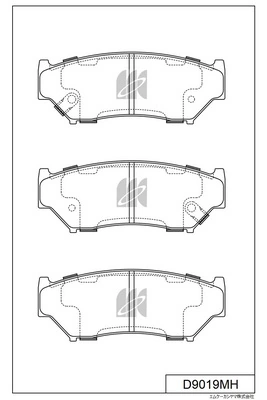MK Kashiyama fékbetétkészlet, tárcsafék - D9019MH - TothCarparts