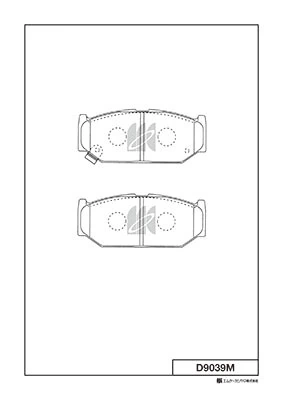 MK Kashiyama fékbetétkészlet, tárcsafék - D9039M - TothCarparts