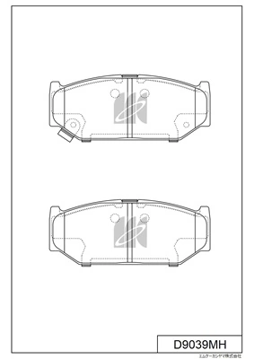 MK Kashiyama fékbetétkészlet, tárcsafék - D9039MH - TothCarparts