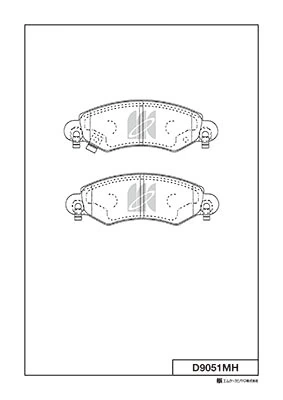 MK Kashiyama fékbetétkészlet, tárcsafék - D9051MH - TothCarparts