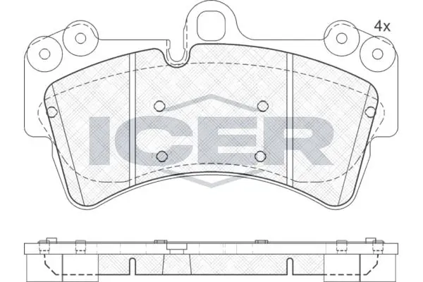 ANDEL fékbetétkészlet, tárcsafék - 181595 - TothCarparts