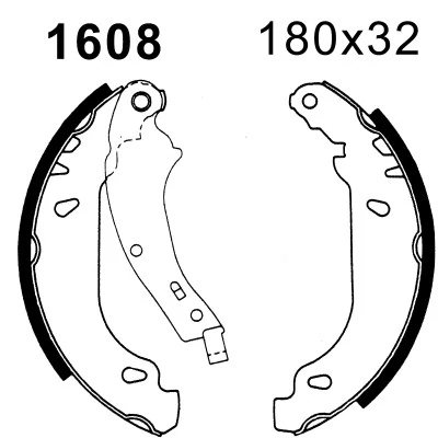 ANDEL fékpofakészlet - A1608 - TothCarparts