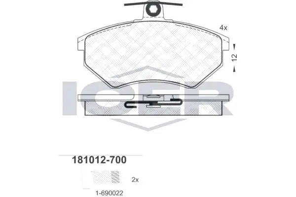 ANDEL fékbetétkészlet, tárcsafék - 181012-700 - TothCarparts