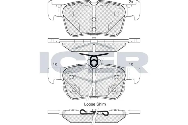 ANDEL fékbetétkészlet, tárcsafék - 182198-203 - TothCarparts
