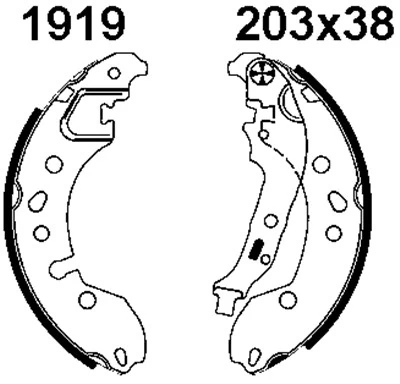 ANDEL fékpofakészlet - A1919 - TothCarparts