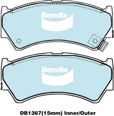 Bendix fékbetétkészlet, tárcsafék - DB1367 GCT - TothCarparts