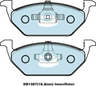 Bendix fékbetétkészlet, tárcsafék - DB1387 GCT - TothCarparts