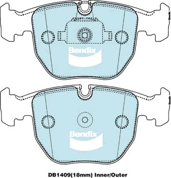 Bendix fékbetétkészlet, tárcsafék - DB1409 GCT - TothCarparts