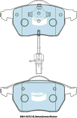 Bendix fékbetétkészlet, tárcsafék - DB1427 ULT - TothCarparts