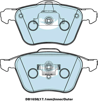 Bendix fékbetétkészlet, tárcsafék - DB1658 4WD - TothCarparts