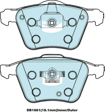 Bendix fékbetétkészlet, tárcsafék - DB1661 4WD - TothCarparts