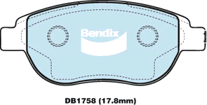 Bendix fékbetétkészlet, tárcsafék - DB1758 GCT - TothCarparts