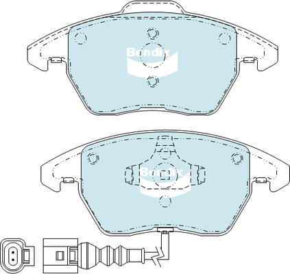Bendix fékbetétkészlet, tárcsafék - DB1849 EURO+ - TothCarparts